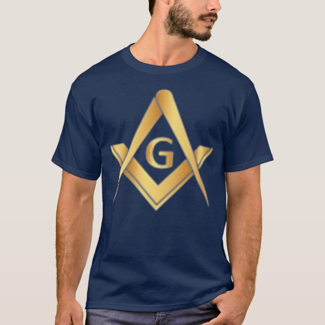 T-shirt Carré Compass Freemason cadeaux pour hommes Masoni (Devant)