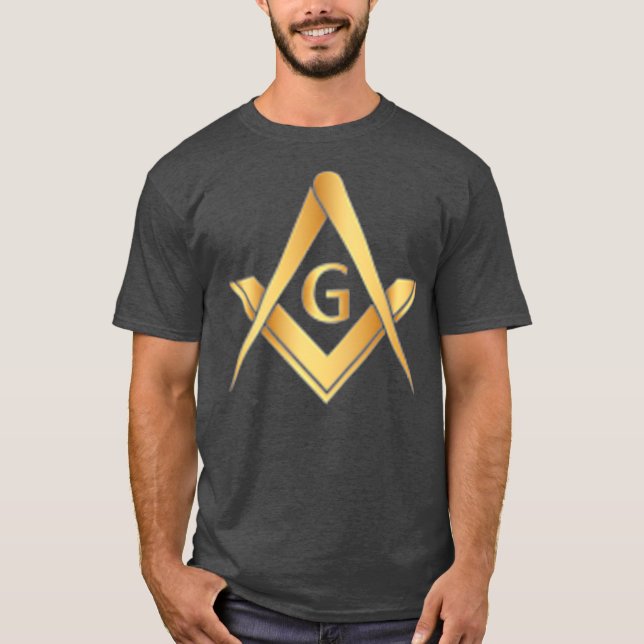 T-shirt Carré Compass Freemason cadeaux pour hommes Masoni (Devant)