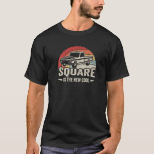 T-shirt Carré Corps Camion Vintage Rétro Carré Est Le Nouv