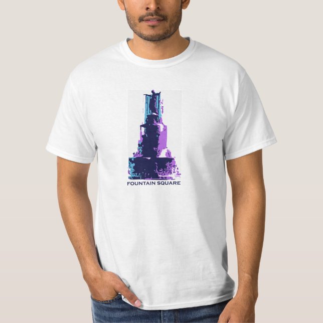 T-shirt Carré de fontaine à Cincinnati (Devant)