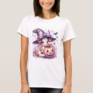 T-shirt Carré de l'Halloween de la vache