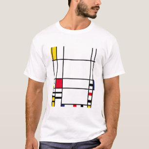 T-shirt Carré de Mondrian "Trafalgar " abstrait d'art