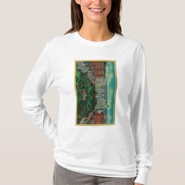 T-shirt Carré de Pershing montrant Los Angeles (Devant)