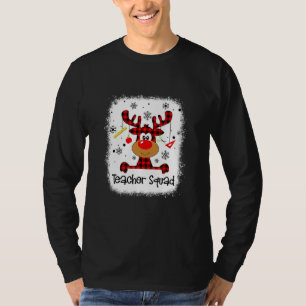 T-shirt Carré des Enseignants Mignon Carreaux Rouges Renne