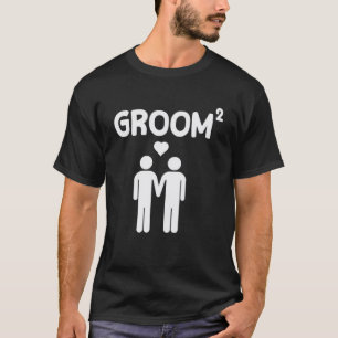 T-shirt Carré Groom Cute Gay Bi Pan Mariage