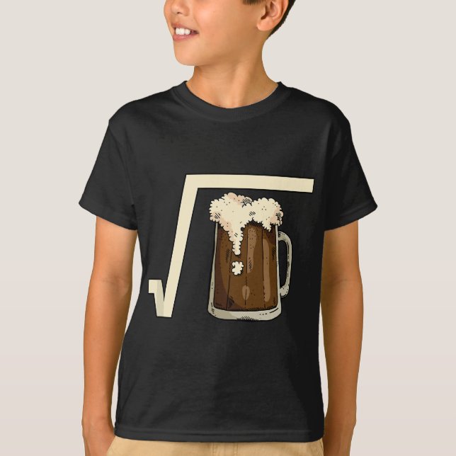 T-shirt Carré Root Beer Math Pun Mathématique Plaisanterie (Devant)