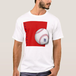 T-shirt carré rouge de base-ball, CARDINAUX