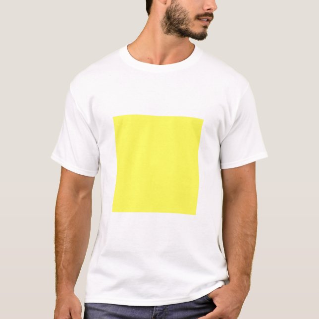 T-shirt Carré simple - Jaune clair (Devant)