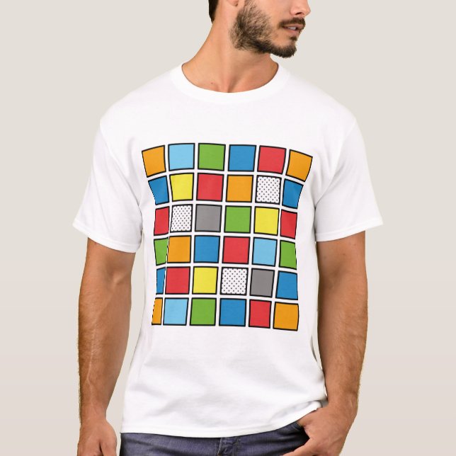 T-shirt Carré style bande dessinée (Devant)