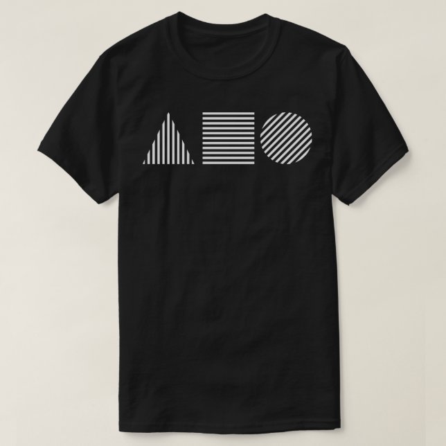 T-shirt carré triangle cercle bauhaus design (Design devant)