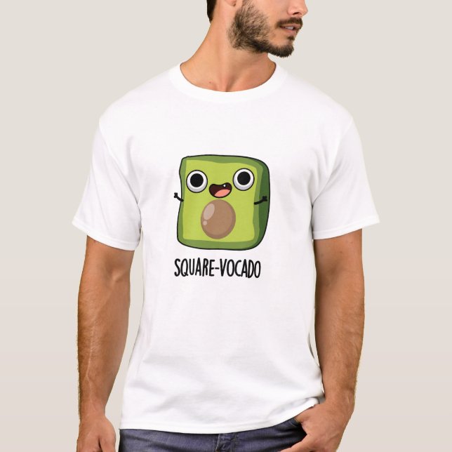 T-shirt Carré-vocado Funny Puns Avocado (Devant)