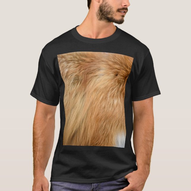T-shirt Carreau Motif de fourrure Red Fox (Devant)