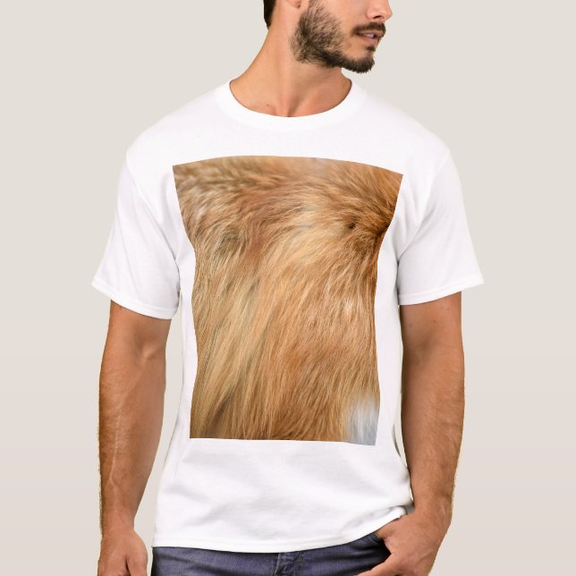 T-shirt Carreau Motif de fourrure Red Fox (Devant)