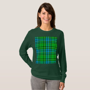 T-shirt Carreaux Bleu Et Vert Tartan Vert