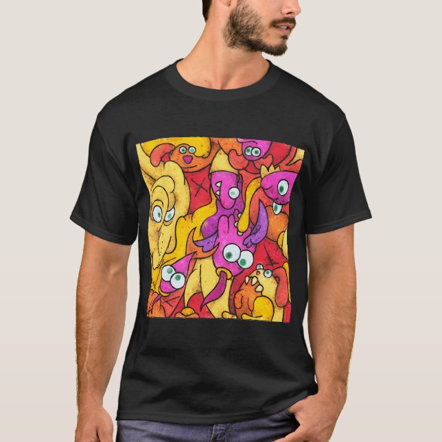 T-shirt Carreaux de couleur #27A (Devant)
