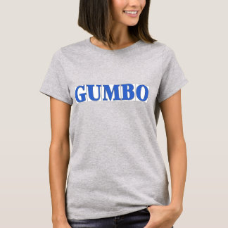T-shirt Carreaux de lettre bleue, GUMBO
