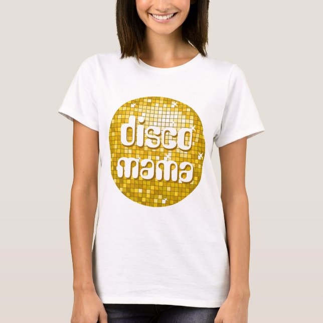 T-shirt Carreaux Disco "Gold" "disco mama" spaghetti top (Devant)