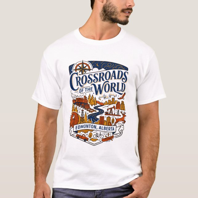 T-shirt Carrefour du monde Edmonton Alberta Canada (Devant)