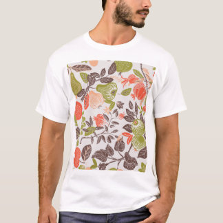 T-shirt Carrelage décoratif aux fruits d'automne.