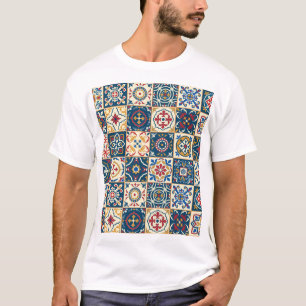 T-shirt Carrelage marocain coloré, magnifique motif sans s