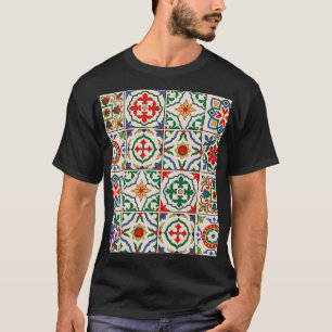 T-shirt Carrelage marocain : Motif coloré sans couture.