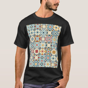 T-shirt Carrelage marocain, motif sans couture colorée.
