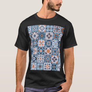 T-shirt Carrelage marocain : Vintage Élégance sans Seamles