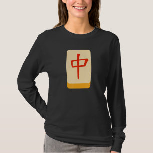 T-shirt Carrelage moyen Mahjong Drôle Vêtements moyen Mahj