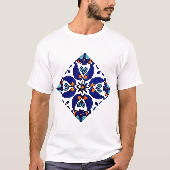 T-shirt Carrelage Talavera Mexicaine No 1 (Devant)