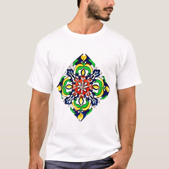 T-shirt Carrelage Talavera Mexicaine No 7 (Devant)