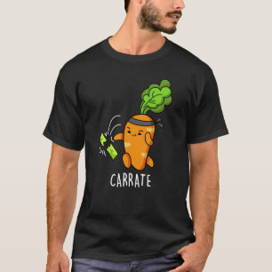 T-shirt Carrer Carotte drôle Karate Pun Dark BG