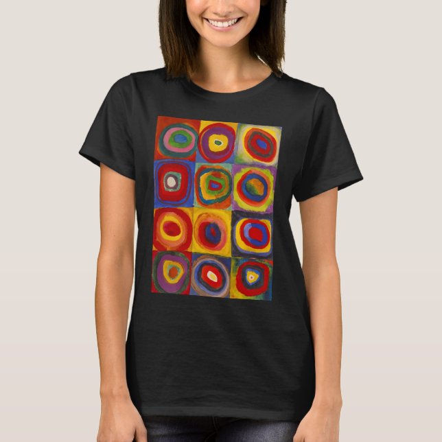 T-shirt Carrés avec cercles concentrés | Kandinsky | (Devant)