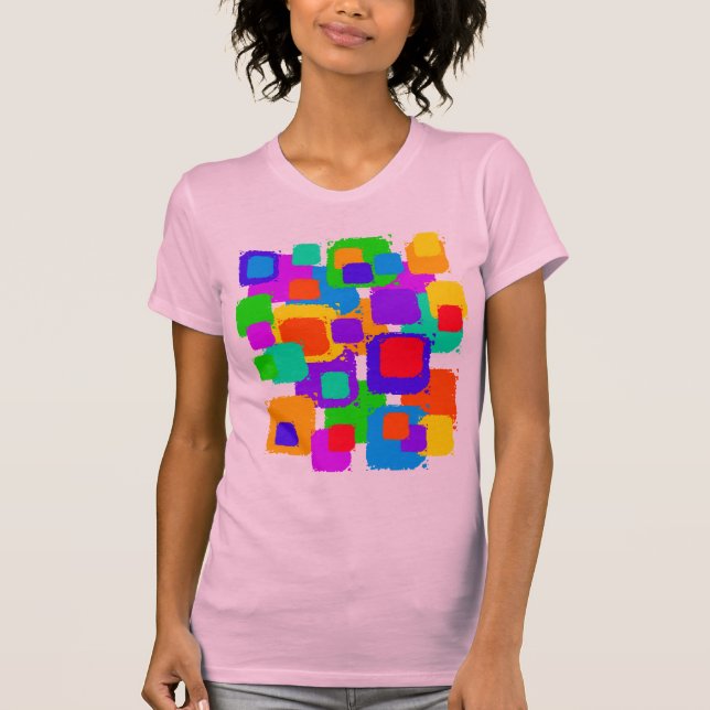 T-shirt Carrés colorés (Devant)
