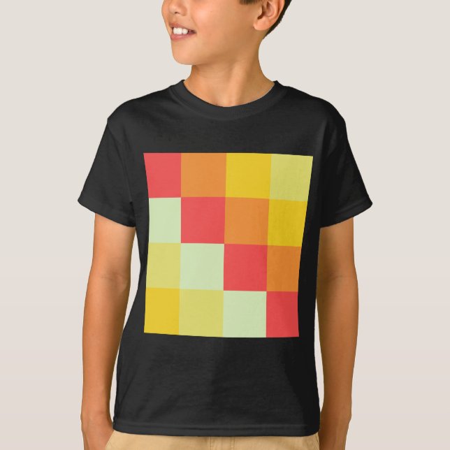 T-shirt Carrés couleur (Devant)