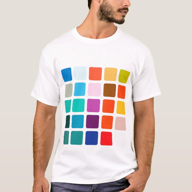 T-shirt Carrés de couleur (Devant)