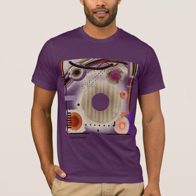 T-shirt Carrés et cercles plus ou moins (Devant)