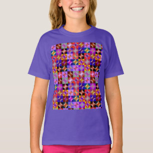 T-shirt Carrés géométriques multicolores