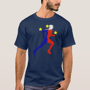 T-shirt Carrés philippins de drapeau de coureur