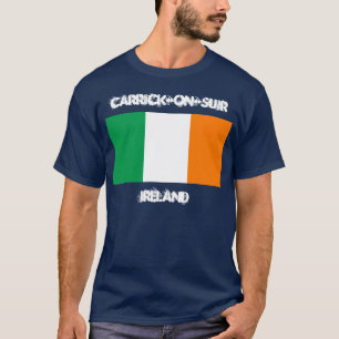 T-shirt Carrick on-Suir, Irlande avec drapeau irlandais
