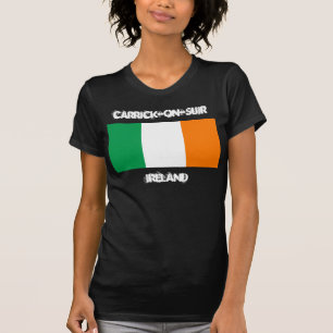 T-shirt Carrick on-Suir, Irlande avec drapeau irlandais