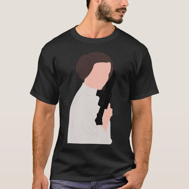 T-shirt Carrie Fisher (Devant)