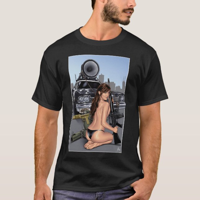 T-shirt Carrie Fisher Blues (Devant)