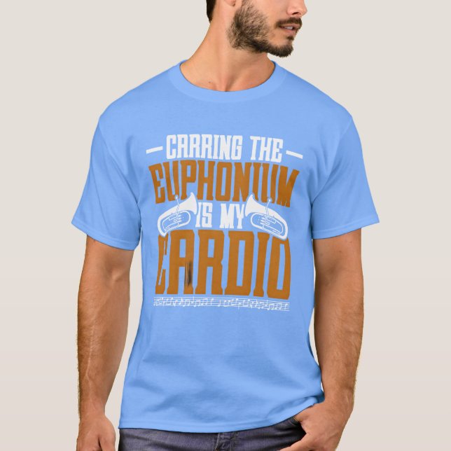 T-shirt Carringhe Euphonium Is My Cardio retro (Devant)