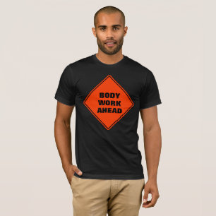 T-shirt Carrosserie orange amusant travail avant la pruden