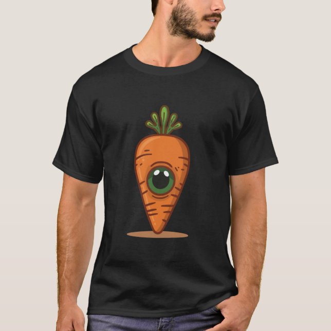 T-shirt Carrot Alien – Funny Veggie Character (Devant)