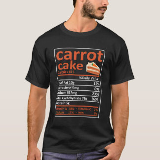 T-shirt Carrot Cake Nutrition Famille Cool correspondant T