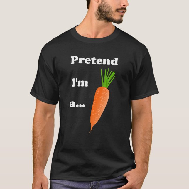 T-SHIRT CARROT COSTUME HALLOWEEN PRÉTENDRE JE SUIS UN PLAI (Devant)
