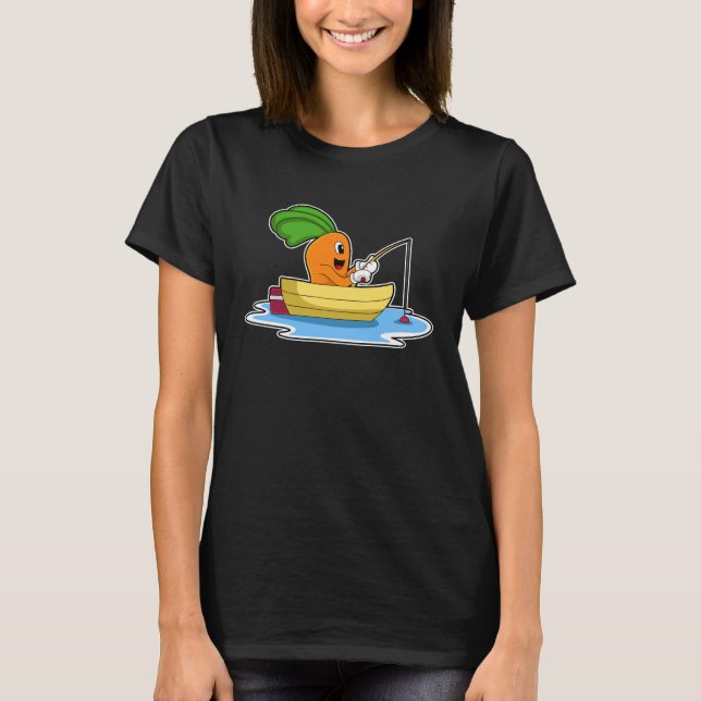 T-shirt Carrot Fisher Fishing rod Fishing (Devant)