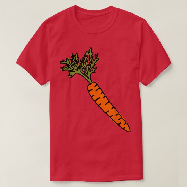 T-shirt CARROT LIGNE ART Aliments sains Légumes Yummy V (Design devant)