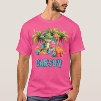 T-shirt Carson Dinosaur Personnalisé Tod De Prénom Personn